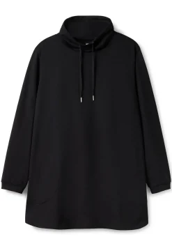 Sweatshirt mit hohem Kragen und Tunnelzug<sheego Online
