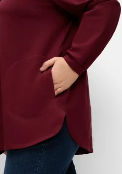 Sweatshirt mit hohem Kragen und Tunnelzug<sheego Sale