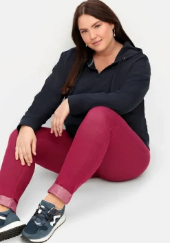 Sweatshirt mit Kapuze und Kängurutasche<sheego New
