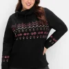 Sweatshirt mit Norwegerprint und weitem Stehkragen<sheego Online