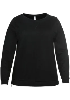 Sweatshirt mit seitlichen Reißverschlüssen<sheego Discount