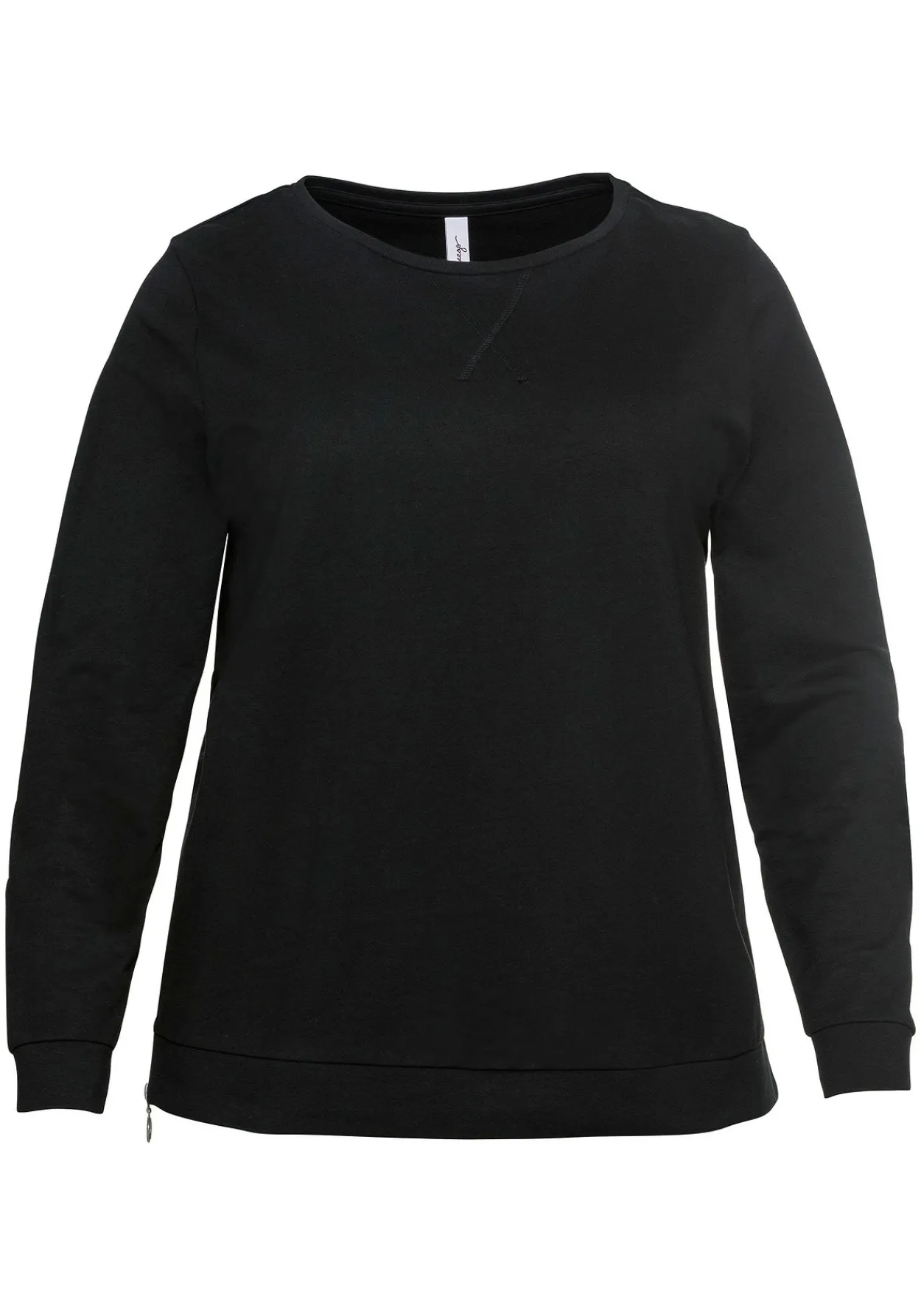 Sweatshirt mit seitlichen Reißverschlüssen<sheego Discount