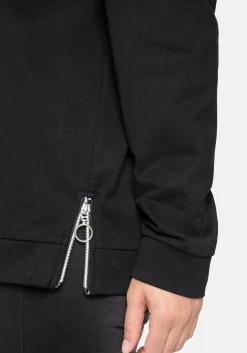 Sweatshirt mit seitlichen Reißverschlüssen<sheego Discount