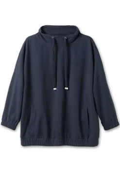 Sweatshirt mit Stehkragen und Tunnelzug<sheego New