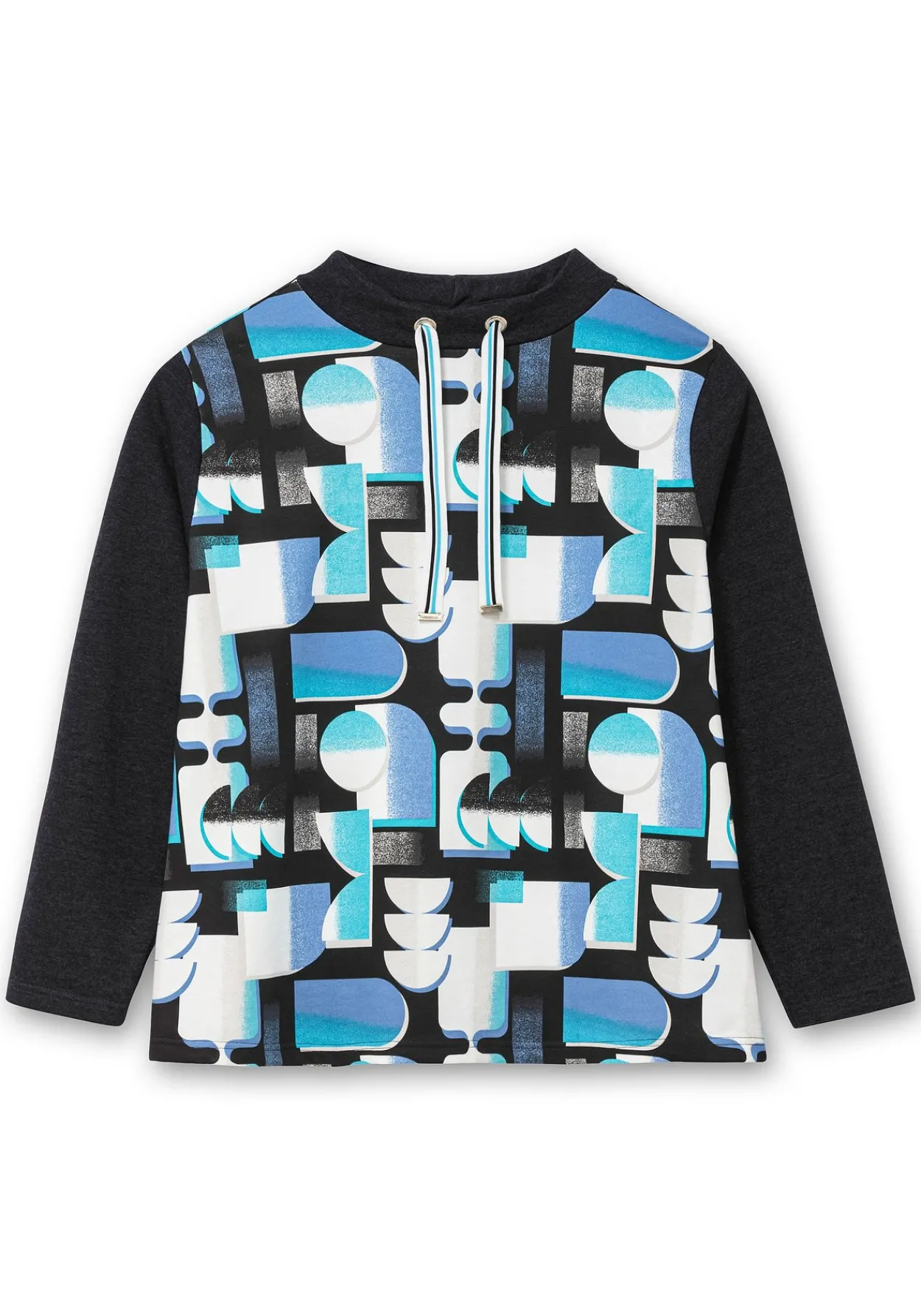 Sweatshirt mit Stehkragen und Grafikprint<sheego Hot
