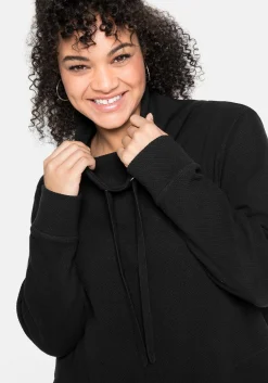 Sweatshirt mit Stehkragen, in Waffelpiqué-Optik<sheego New