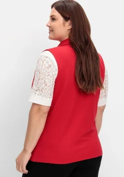 Sweatweste mit Reißverschluss und Umlegekragen<sheego Fashion