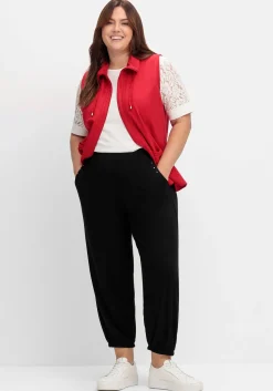 Sweatweste mit Reißverschluss und Umlegekragen<sheego Fashion