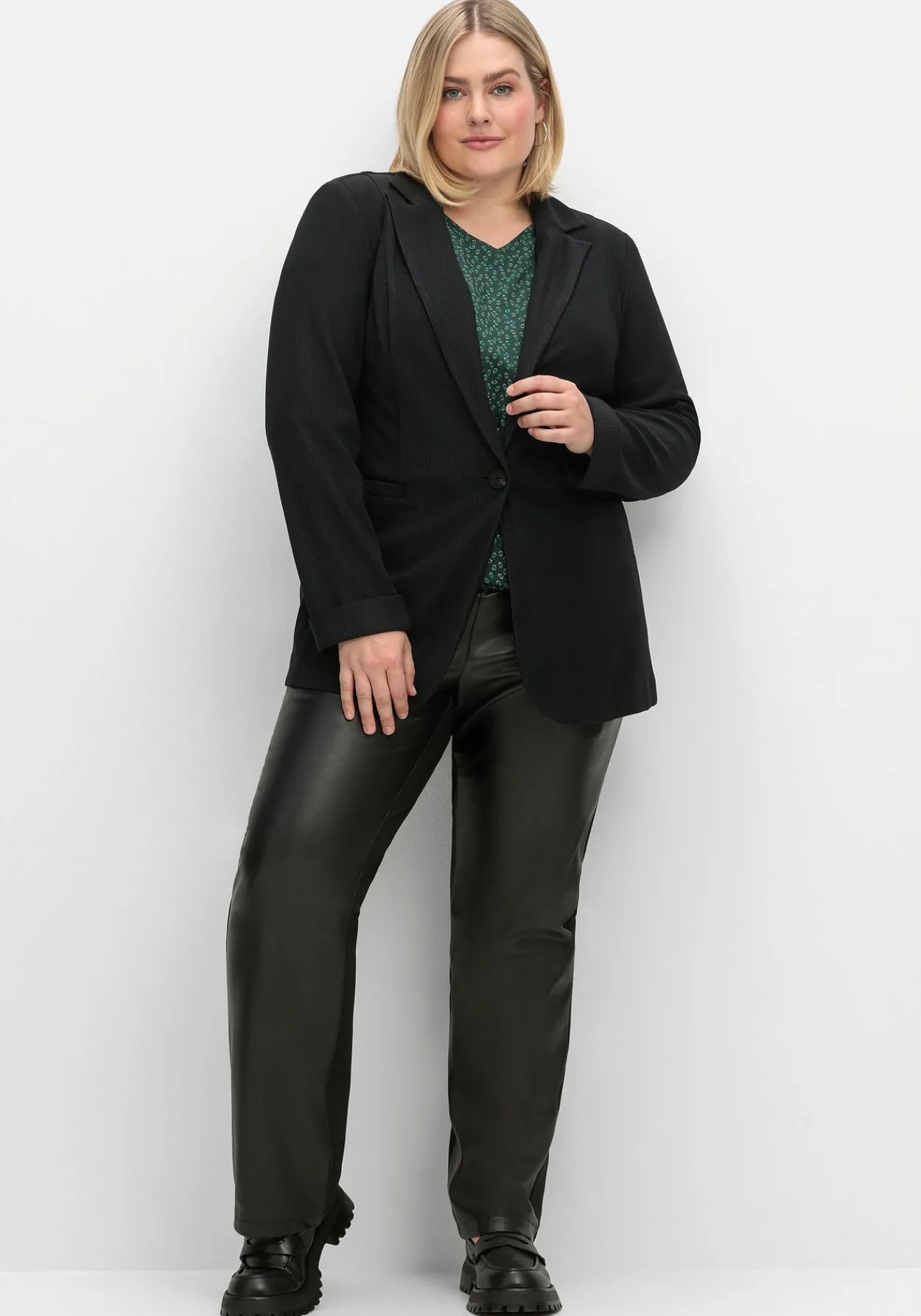 Taillierter Blazer in Ottoman-Rippstruktur<sheego Online
