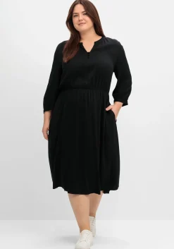 Tailliertes Kleid mit Taschen, in Strukturqualität<sheego New