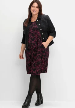 Tailliertes Shirtkleid mit 3/4-Arm und floralem Print<sheego Clearance