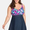 Tankini-Oberteil in ausgestellter Longform<sheego Discount