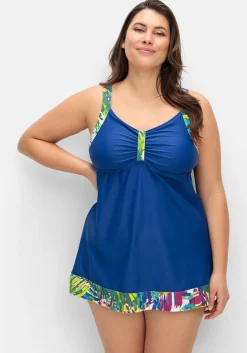 Tankini-Oberteil in leichter A-Linie, mit Kontrastdetails<feel good Hot