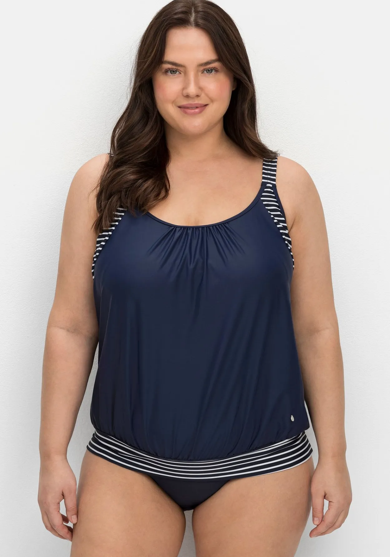 Tankini-Top in Oversized-Form mit Streifendetails<sheego Clearance