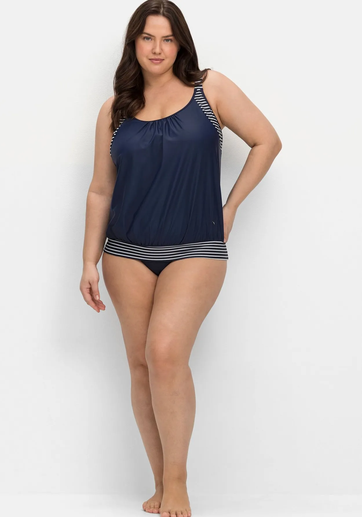 Tankini-Top in Oversized-Form mit Streifendetails<sheego Clearance