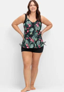 Tankini-Top mit Tropical Print und Raffung<sheego Sale