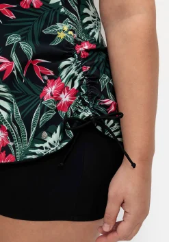 Tankini-Top mit Tropical Print und Raffung<sheego Sale