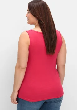 Tanktop aus Baumwolle, mit Rundhalsausschnitt<sheego Best