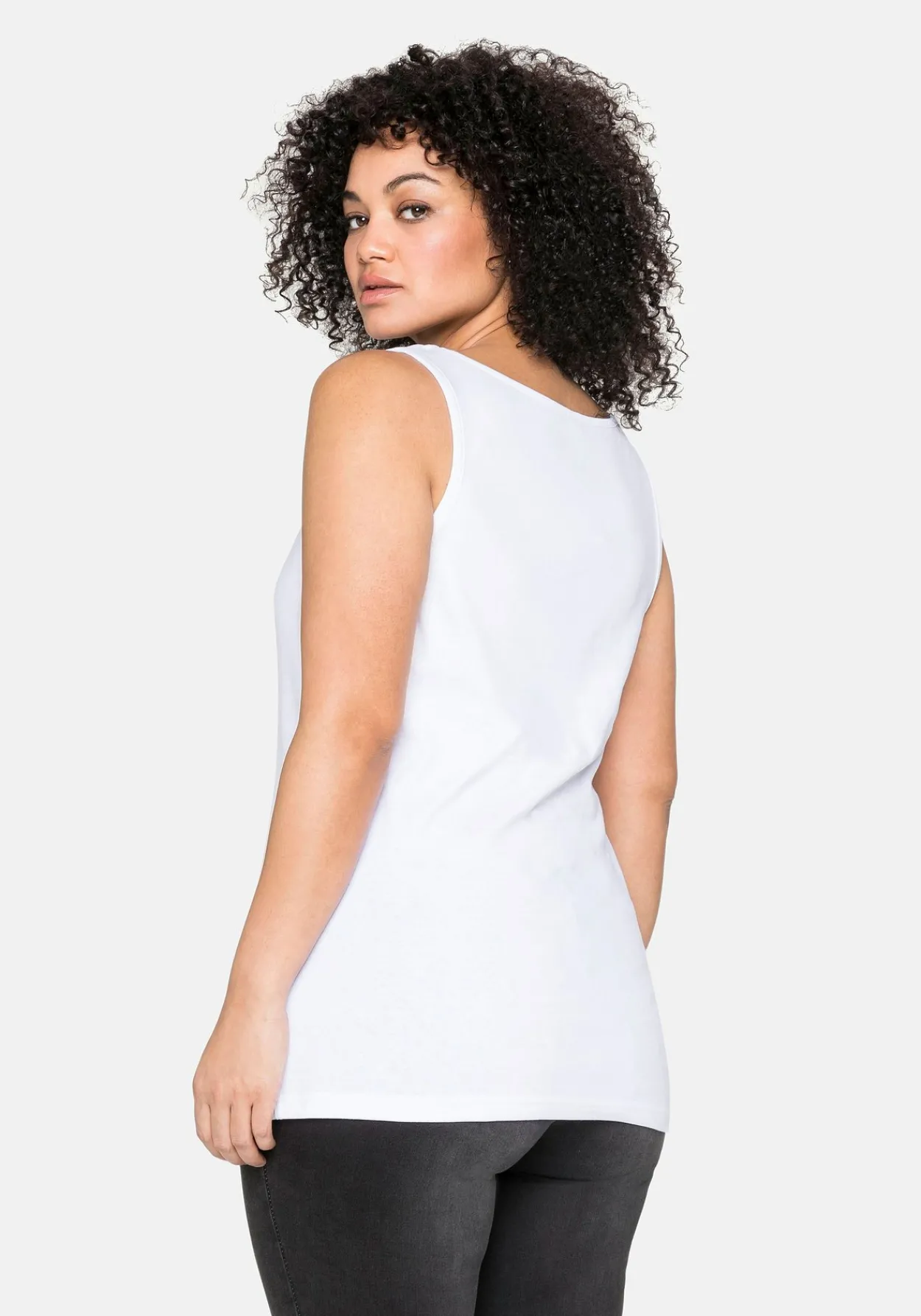 Tanktop aus Baumwolle, mit Rundhalsausschnitt<sheego Online