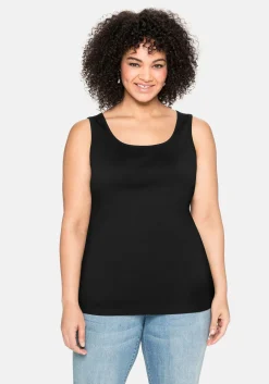Tanktop aus Baumwolle, mit Rundhalsausschnitt<sheego New