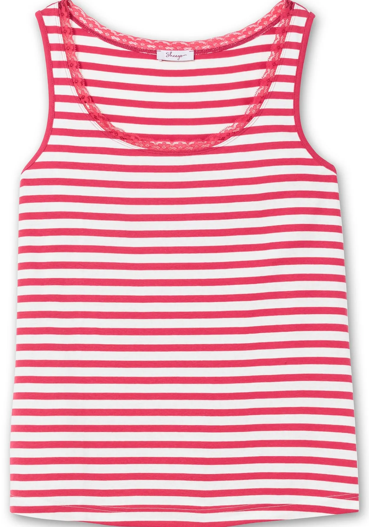 Tanktop mit Ringeln und Spitze am Ausschnitt<sheego Clearance