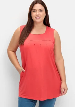 Top in A-Linie, mit Karree-Ausschnitt und Taschen<sheego New
