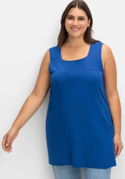 Top in A-Linie, mit Karree-Ausschnitt und Taschen<sheego New