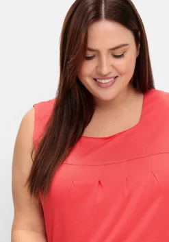 Top in A-Linie, mit Karree-Ausschnitt und Taschen<sheego New