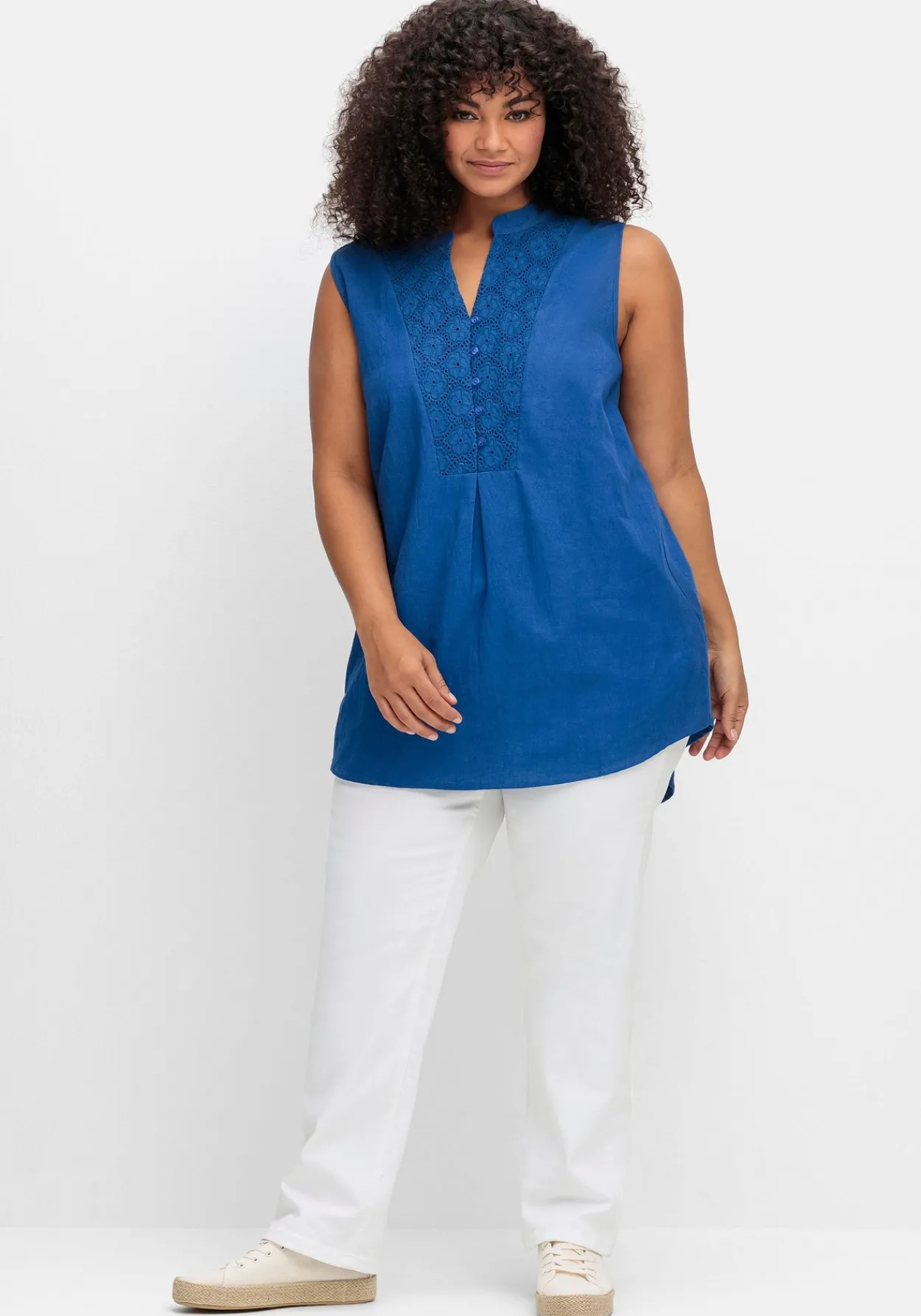 Top mit dekorativem Spitzenbesatz<sheego by Joe Browns Hot