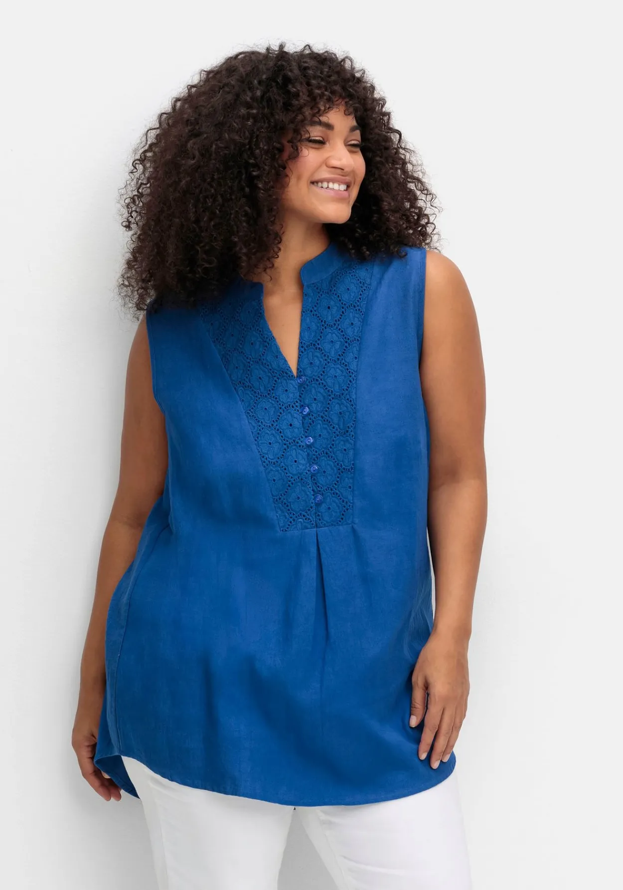 Top mit dekorativem Spitzenbesatz<sheego by Joe Browns Hot