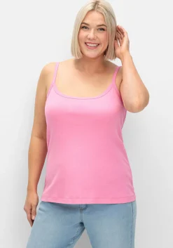 Top mit Spaghettiträgern, in Rippqualität<sheego Clearance