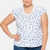 Trachtenbluse mit schmaler Rüsche und Puffärmeln<sheego Best