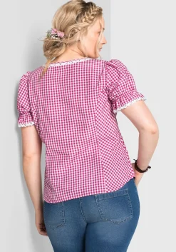 Trachtenbluse mit typischem Trachtenkaro<sheego Fashion