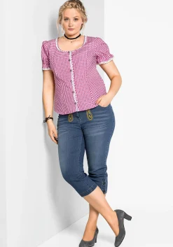 Trachtenbluse mit typischem Trachtenkaro<sheego Fashion