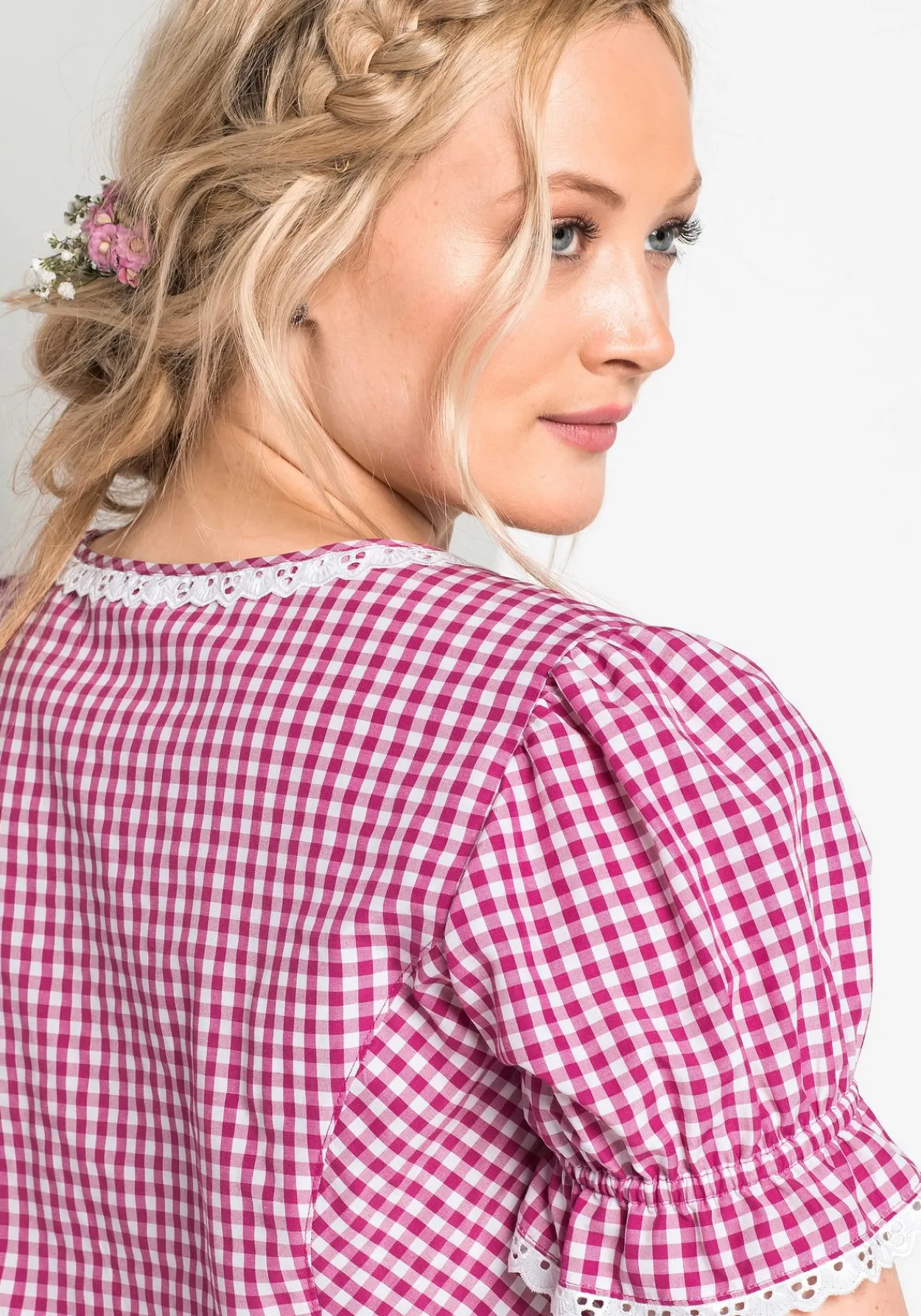 Trachtenbluse mit typischem Trachtenkaro<sheego Fashion