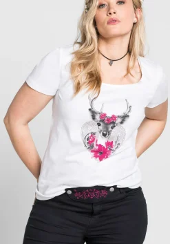 Trachtenshirt mit Hirsch-Druck und Kurzarm<sheego Best