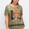 T-Shirt mit Animal-Frontprint<sheego Hot