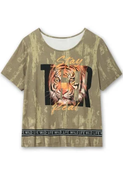T-Shirt mit Animal-Frontprint<sheego Hot