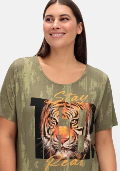 T-Shirt mit Animal-Frontprint<sheego Hot