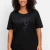 T-Shirt mit Blumen-Applikation<sheego Sale