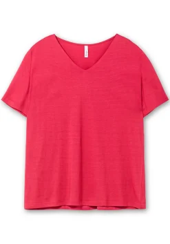T-Shirt mit doppellagigem Vorderteil<sheego Clearance