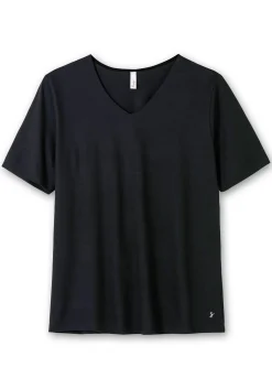 T-Shirt mit doppellagigem Vorderteil<sheego Clearance