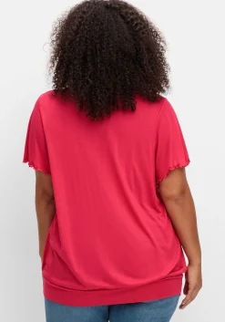 T-Shirt mit Flügelärmeln, aus Viskosejersey<sheego Clearance