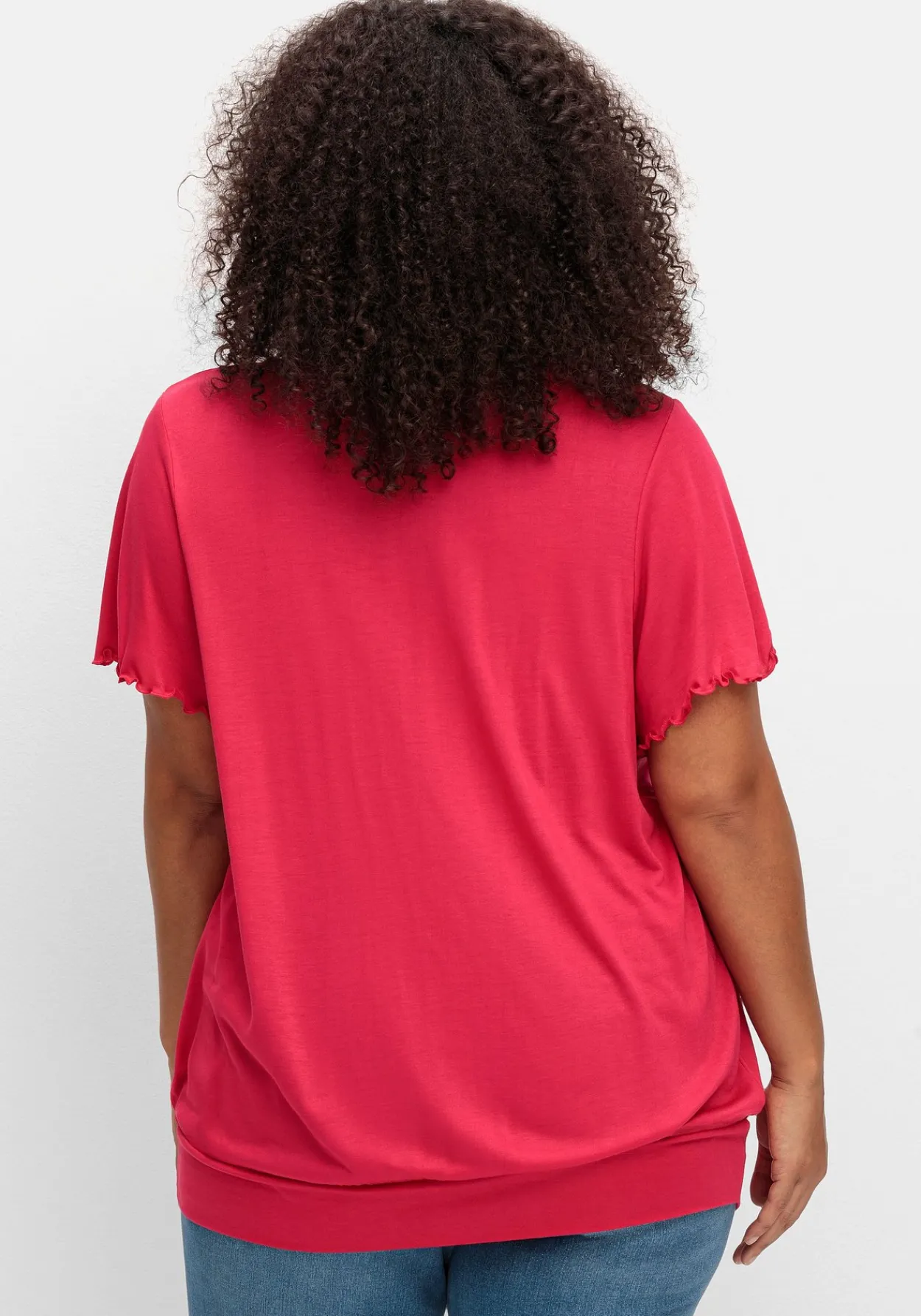T-Shirt mit Flügelärmeln, aus Viskosejersey<sheego Clearance