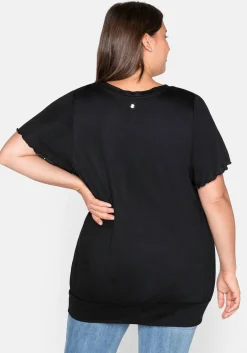 T-Shirt mit Flügelärmeln, aus Viskosejersey<sheego Hot