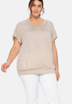 T-Shirt mit Flügelärmeln, aus Viskosejersey<sheego Online