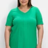 T-Shirt mit gesteppter Falte vorn, aus Jersey<sheego Clearance