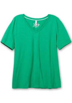 T-Shirt mit gesteppter Falte vorn, aus Jersey<sheego Clearance