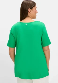 T-Shirt mit herzförmigem Ausschnitt<sheego Outlet