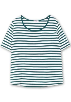 T-Shirt mit Streifen und Rundhalsausschnitt<sheego Sale